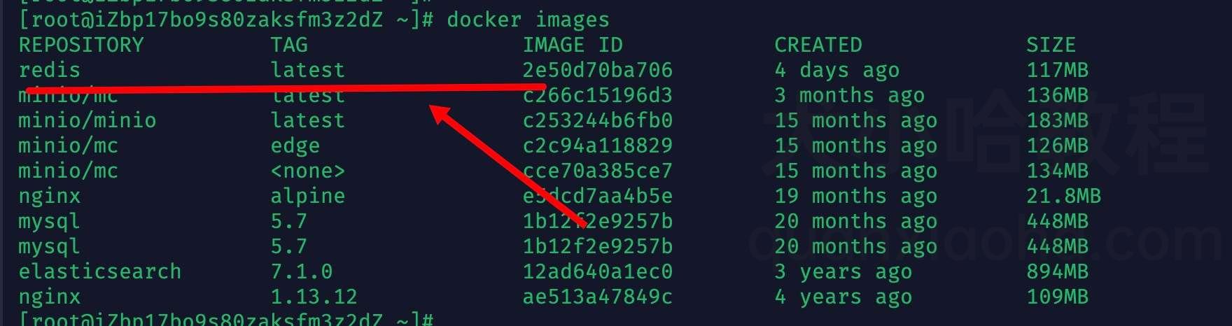 Docker 查看镜像信息 Docker 查看镜像信息