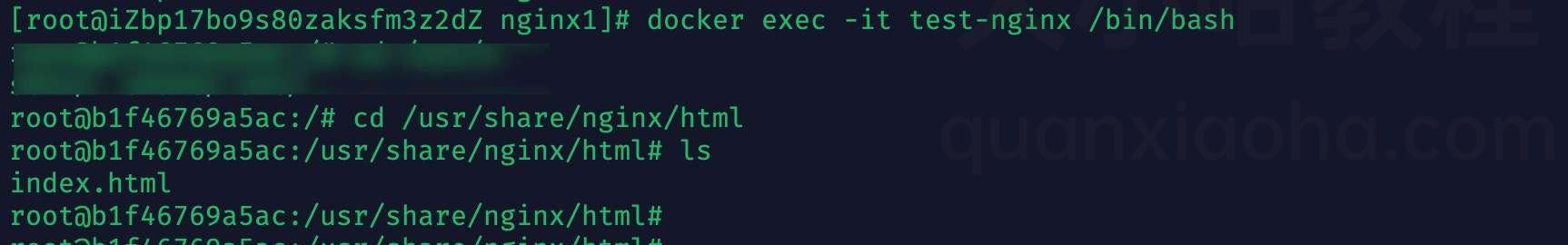 进入 docker 容器 进入 docker 容器