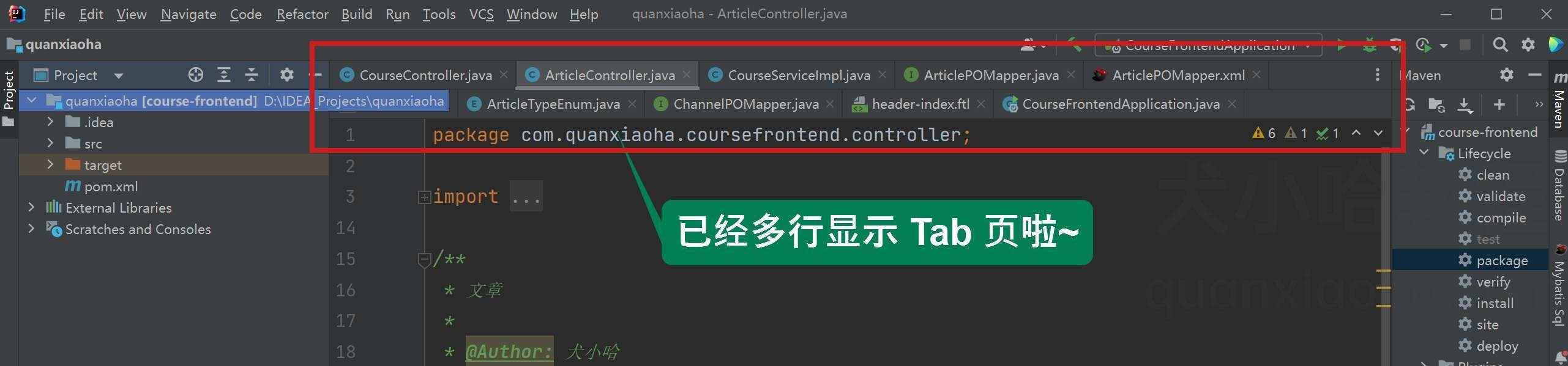IDEA 多行显示 Tab 页效果图 IDEA 多行显示 Tab 页效果图