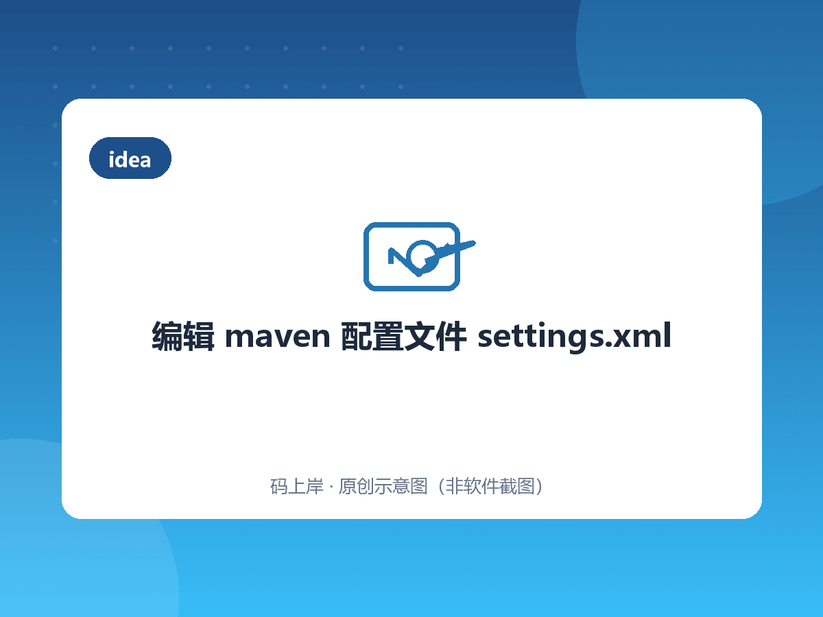 编辑 maven 配置文件 settings.xml