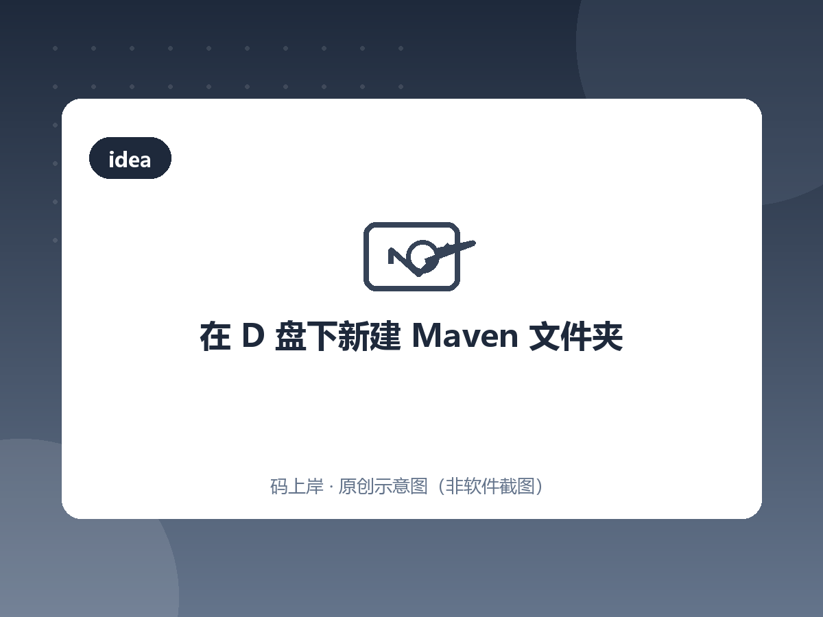 在 D 盘下新建 Maven 文件夹