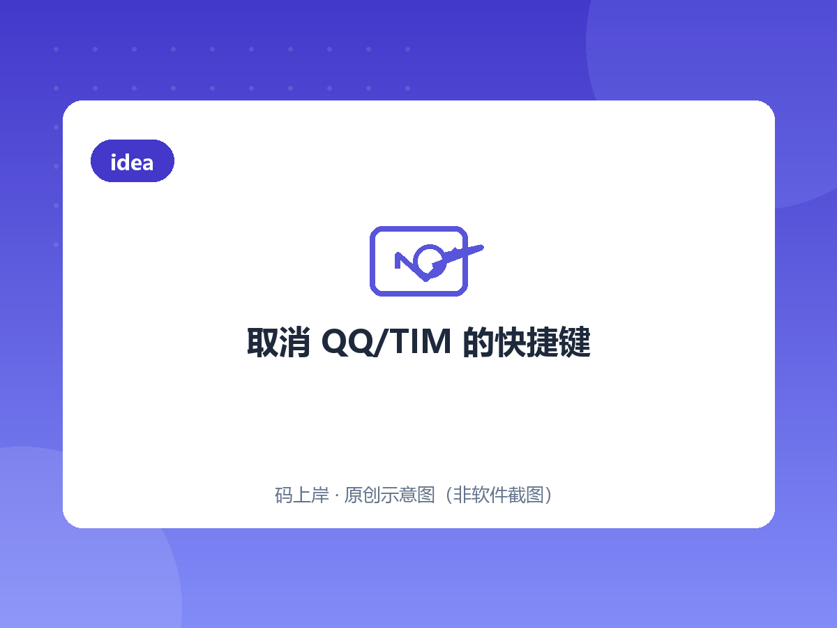 取消 QQ/TIM 的快捷键 取消 QQ/TIM 的快捷键