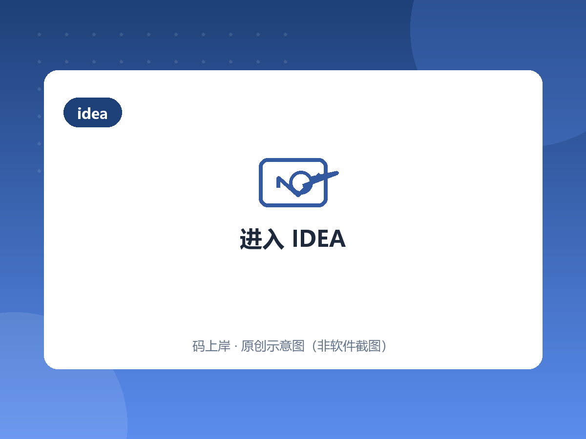 进入 IDEA 进入 IDEA