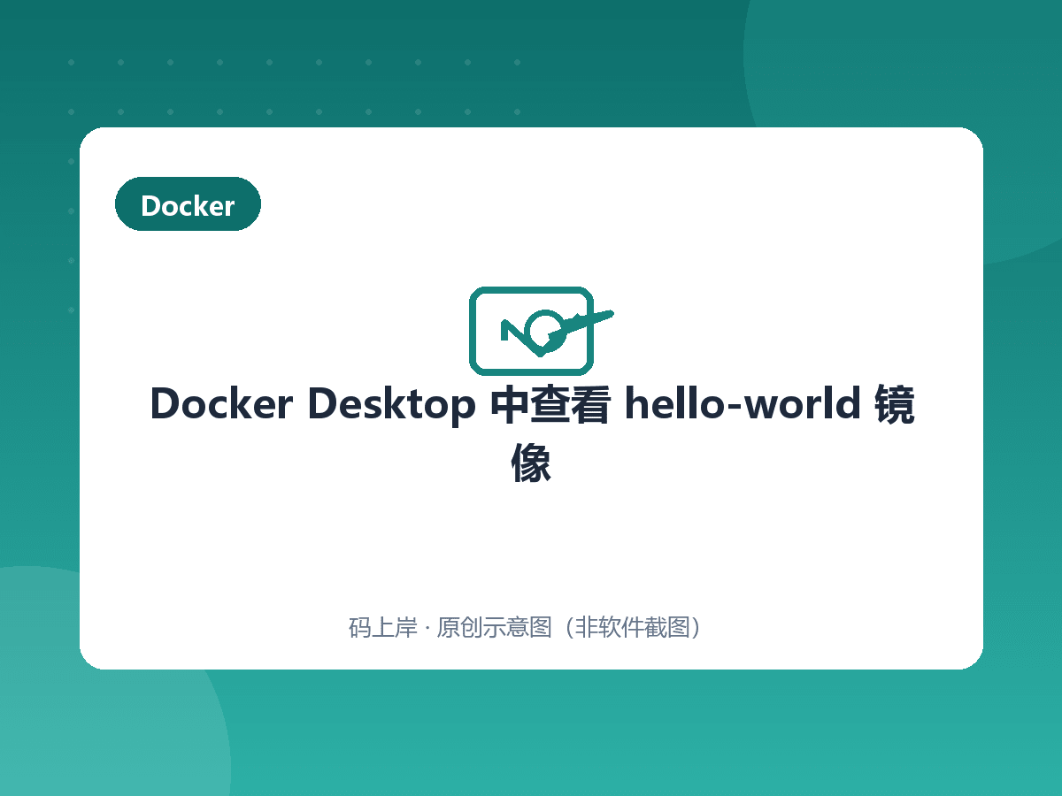 Docker Desktop 中查看 hello-world 镜像 Docker Desktop 中查看 hello-world 镜像